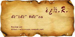 Élő Róza névjegykártya