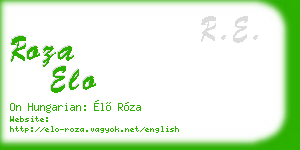 roza elo business card